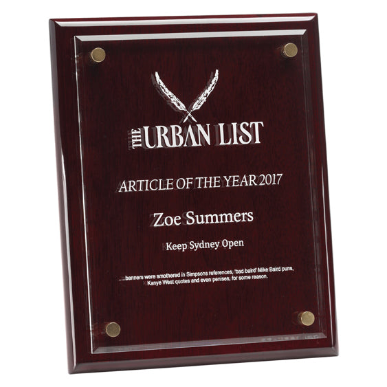 Premium Rosewood Floating Plaque