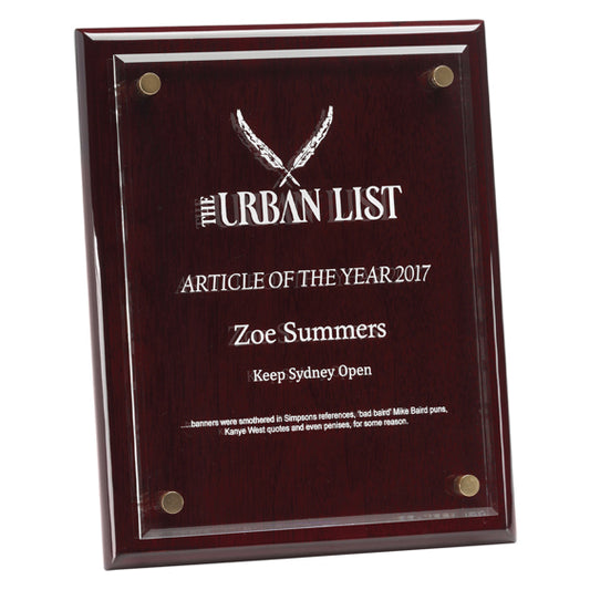 Premium Rosewood Floating Plaque