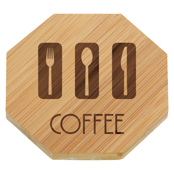 Bamboo Coaster Set - Octagon