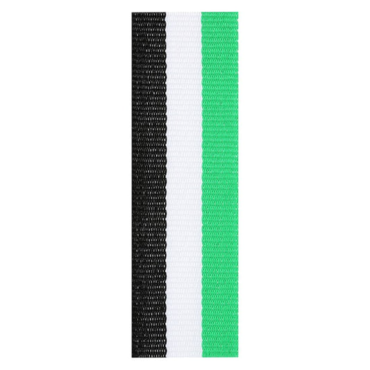 Green / White / Black Ribbon