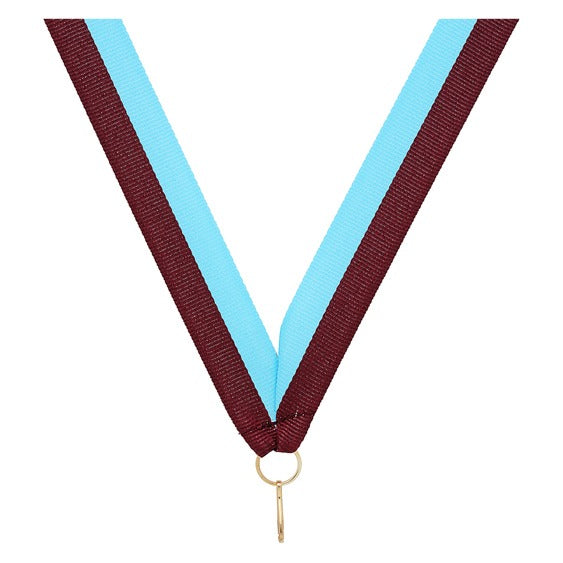 Maroon / Light Blue Ribbon