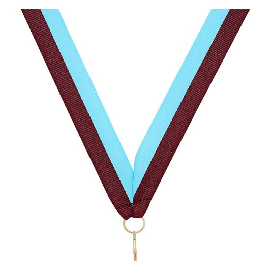 Maroon / Light Blue Ribbon