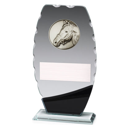Clipped Oval Glass - Horse