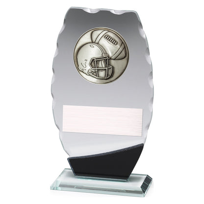 Clipped Oval Glass - American Football